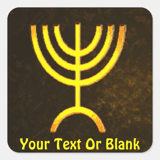 Menorah Flame Square Sticker (Front)