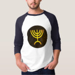 Menorah Flame T-Shirt<br><div class="desc">A digital rendering of the Jewish seven-branched menorah (Hebrew: מְנוֹרָה). The seven-branched menorah, used in the portable sanctuary set up by Moses in the wilderness and later in the Temple in Jerusalem, has been a symbol of Judaism since ancient times and is the emblem on the coat of arms of...</div>