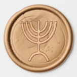 Menorah Flame Wax Seal Sticker<br><div class="desc">The Jewish seven-branched menorah (Hebrew: מְנוֹרָה). The seven-branched menorah, used in the portable sanctuary set up by Moses in the wilderness and later in the Temple in Jerusalem, has been a symbol of Judaism since ancient times and is the emblem on the coat of arms of the modern state of...</div>