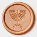 Menorah Flame Wax Seal Sticker<br><div class="desc">The Jewish seven-branched menorah (Hebrew: מְנוֹרָה). The seven-branched menorah, used in the portable sanctuary set up by Moses in the wilderness and later in the Temple in Jerusalem, has been a symbol of Judaism since ancient times and is the emblem on the coat of arms of the modern state of...</div>
