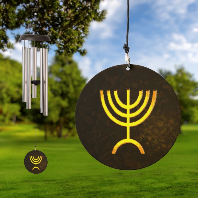 Menorah Flame Wind Chime (Outdoor)