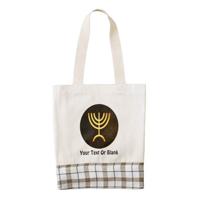 Menorah Flame Zazzle HEART Tote Bag (Front)