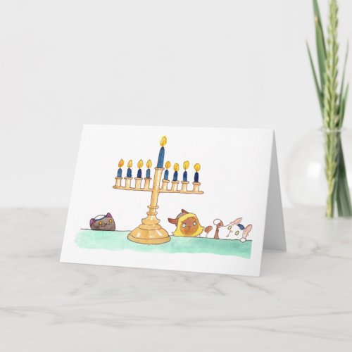 Menorah Greeting Card