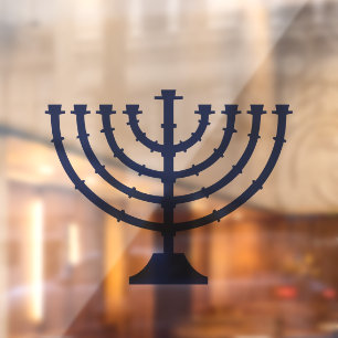 Menorah Hannukah Window Cling