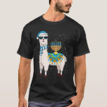 Menorah Hanukkah Llama  Cute Alpaca Chanukah Gift  T-Shirt<br><div class="desc">Menorah Hanukkah Llama  Cute Alpaca Chanukah Gift</div>