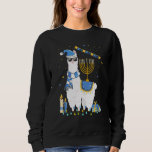 Menorah Hanukkah Llama Cute Alpaca Chanukah Holida Sweatshirt<br><div class="desc">Menorah Hanukkah Llama Cute Alpaca Chanukah Holiday Season</div>
