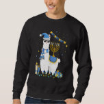 Menorah Hanukkah Llama Cute Alpaca Chanukah Holida Sweatshirt<br><div class="desc">Menorah Hanukkah Llama Cute Alpaca Chanukah Holiday Season</div>