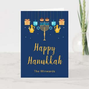 Menorah Hanukkah Party Holiday Card