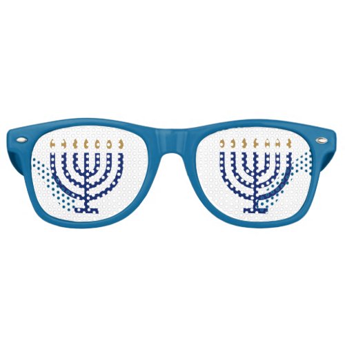 Menorah Hanukkah Party Retro Sunglasses