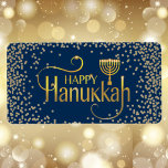 Menorah Happy Hanukkah Label<br><div class="desc">.Celebrate eight days and eight nights of the Festival of Lights with Hanukkah cards and gifts. The festival of lights is here. Light the menorah, play with the dreidel and feast on latkes and sufganiyots. Celebrate the spirit of Hanukkah with friends, family and loved ones by wishing them Happy Hanukkah....</div>