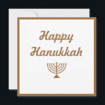Menorah Holiday Card<br><div class="desc">Happy Hanukkah can be changed to anything you wish in any Zazzle color you want and the background can be customized as well. There are postage stamps that match that can also be changed or left just like this.</div>
