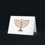 Menorah Holiday Card<br><div class="desc">This a bronze Menorah that can be changed to any Zazzle color you want and the background too.</div>