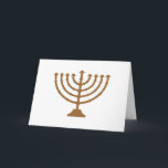 Menorah Holiday Card<br><div class="desc">This a bronze Menorah that can be changed to any Zazzle color you want and the background too.</div>