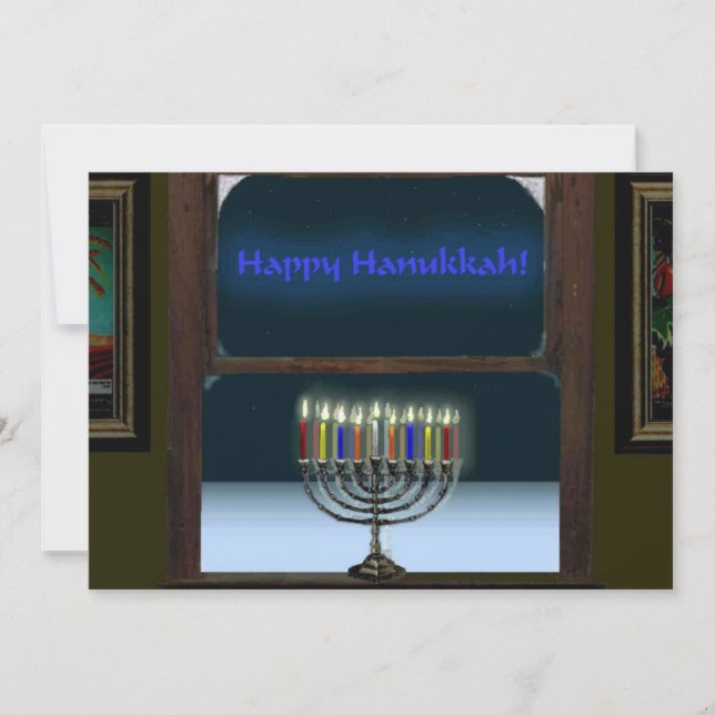 Menorah In The Window Invitation (Front)