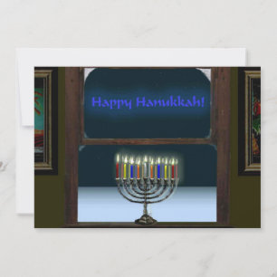 Menorah In The Window Invitation