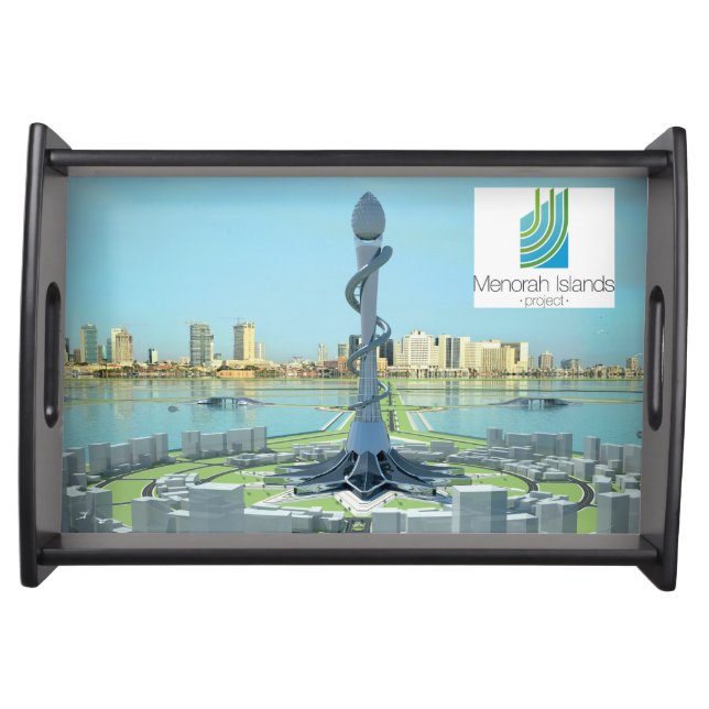 Menorah Islands Project Serving Table Tray (Front)