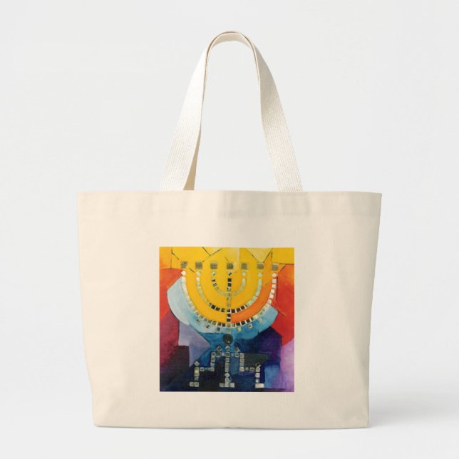 Menorah Large Tote Bag (Front)