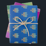 Menorah on gradient  wrapping paper sheets<br><div class="desc">Menorah on gradient Wrapping Paper Sheets</div>