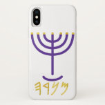 Menorah Paleo Hebrew iPhone X Case<br><div class="desc">Menorah Paleo Hebrew lettering. Personalize by adding your own name. To make this your own design 'Click to Customize Further" … or 'Transfer this design' to print the same design onto a different product. Where does the Menorah come from? It comes from the Bible, in the book of Exodus, chapter...</div>
