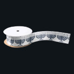 Menorah Satin Ribbon<br><div class="desc">For Hanukkah gifts</div>