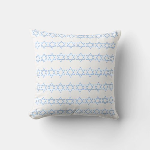 MENORAH  STARS pillow baby BLUE  white