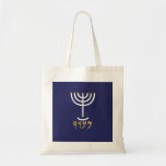 Menorah Tote Bag<br><div class="desc">Individually the letters represent: Menorah: Mem, Nun, Resh, Hey Mem - Chaos Mighty Blood Nun - Continue Heir Son Resh - First Top Beginning Hey - Look Reveal Breath Exo 25:31  And thou shalt make a candlestick of pure gold: of beaten work shall the candlestick be made: his shaft, and his...</div>