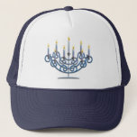 Menorah Trucker Hat<br><div class="desc">Jewish menorah</div>