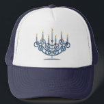 Menorah Trucker Hat<br><div class="desc">Jewish menorah</div>