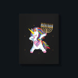 Menorah Unicorn Jewnicorn Hanukkah Pajamas Chanuka Canvas Print<br><div class="desc">This is a great gift for your family,  friends during Hanukkah holiday. They will be happy to receive this gift from you during Hanukkah holiday.</div>