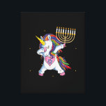 Menorah Unicorn Jewnicorn Hanukkah Pajamas Chanuka Canvas Print<br><div class="desc">This is a great gift for your family,  friends during Hanukkah holiday. They will be happy to receive this gift from you during Hanukkah holiday.</div>