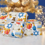 Menorah's For Hanukkah Wrapping Paper<br><div class="desc">A Beautiful And Colorful Wrapping Paper To Celebrate The Hanukkah Season.</div>