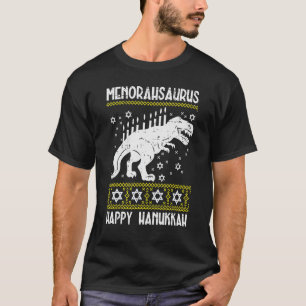 Menorahsaurus Happy Hanukkah Dino Chanukah Toddler T-Shirt