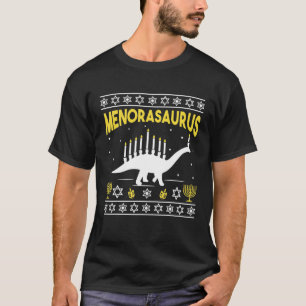 Menorasaurus Hanukkah Dinosaur Gifts T-Shirt