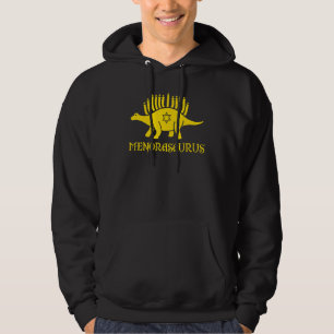 Menorasaurus Menorah Dinosaur Funny Hanukkah Jewis Hoodie