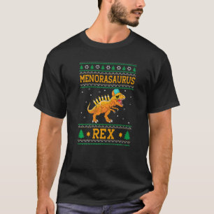 Menorasaurus Rex  Dinosaur Rex Hanukkah Menora Pun T-Shirt