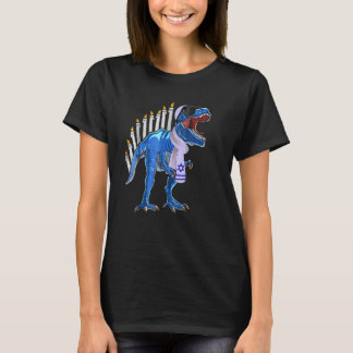 Menorasaurus Rex Rex Dinosaur Hanukkah T-Shirt
