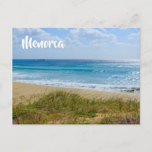 Menorca Beach and Dunes Photo Postcard