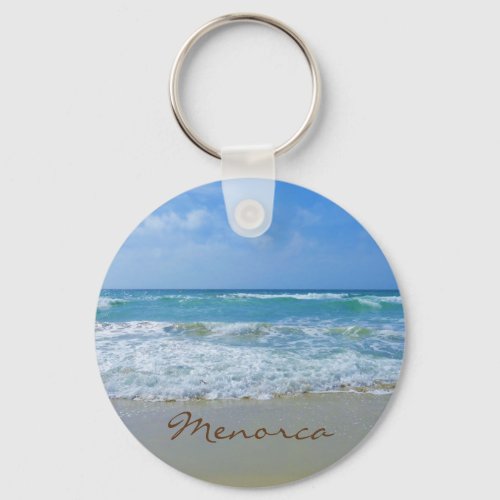Menorca Beach Souvenir Keychain