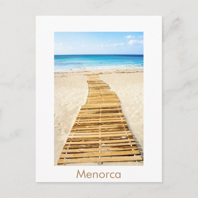 Menorca Santo Tomas Beach Postcard (Front)