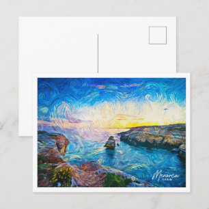 Menorca Spain Beautiful Oil Paint Landscape Postcard