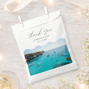 Menorca Spain Wedding Personalized Favor Bag
