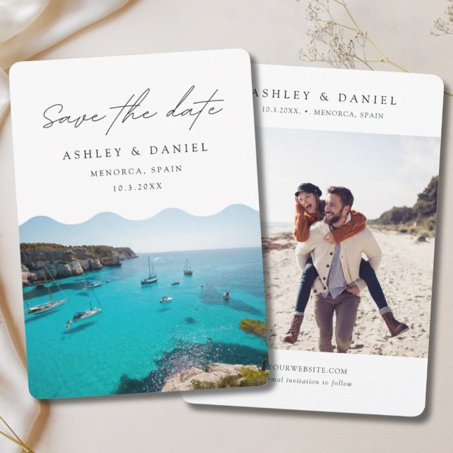 Menorca Spain Wedding Save the Date Invitation (Menorca Spain Wedding Save the Date Invitation
)