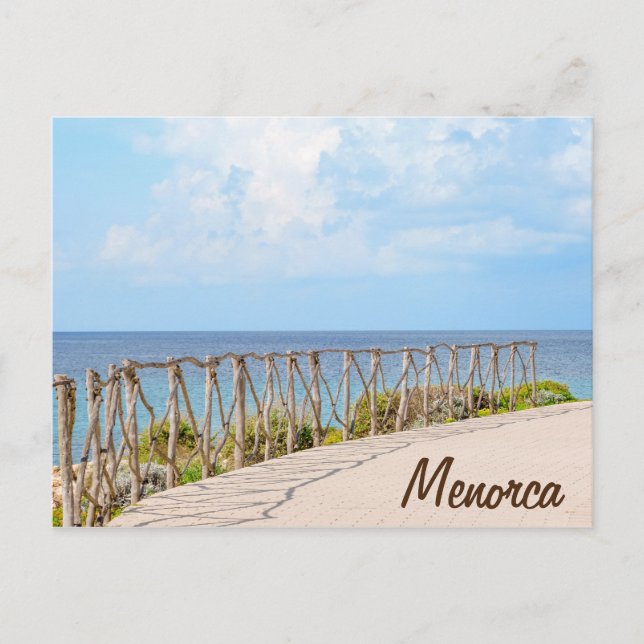 Menorca Traditional Wooden Fence Postcard (Front)