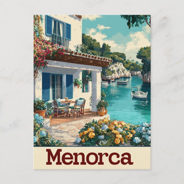 Menorca vintage postcard (Front)