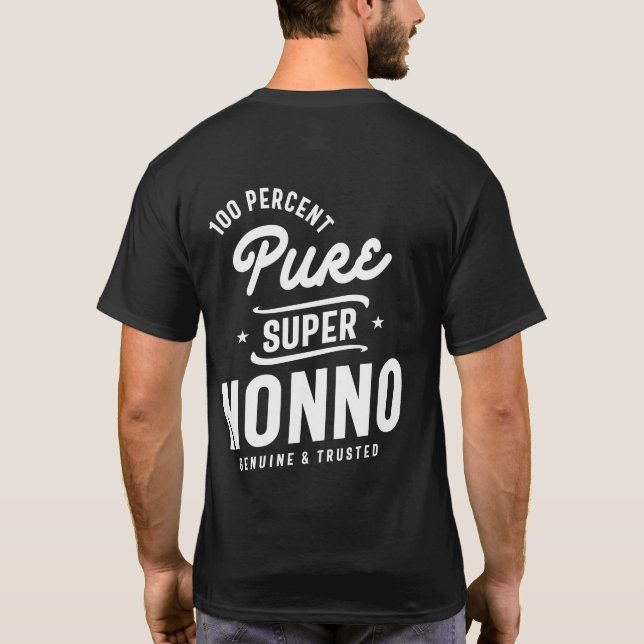 Mens 100 Percent Pure Super Nonno Gift T-Shirt (Back)
