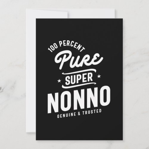 Mens 100 Percent Pure Super Nonno Gift Thank You Card