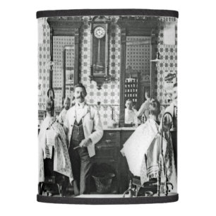 Mens 1890's Barber Shop Barber Hair Salon Photo Lamp Shade