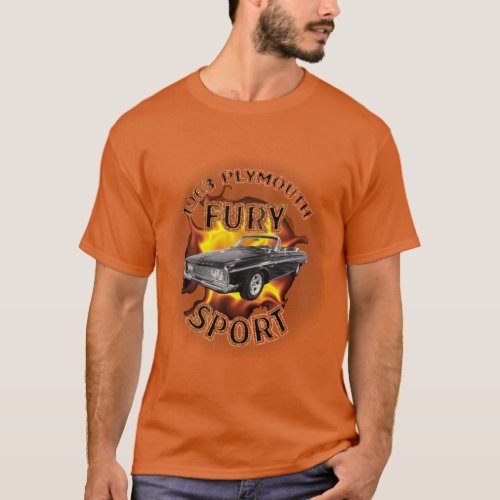 Mens 1963 Plymouth Fury Sport Shirt T_Shirt