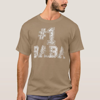 Mens 1 Baba T Number One Father's Day Gift Tee