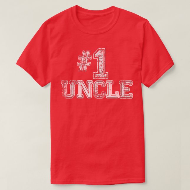 Mens 1 Uncle T   Number One Father's Day Gift Tee  (Design Front)